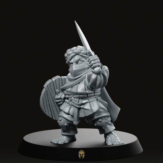 We Print Miniatures Fantasy Halfling Knight Hobbit Miniature