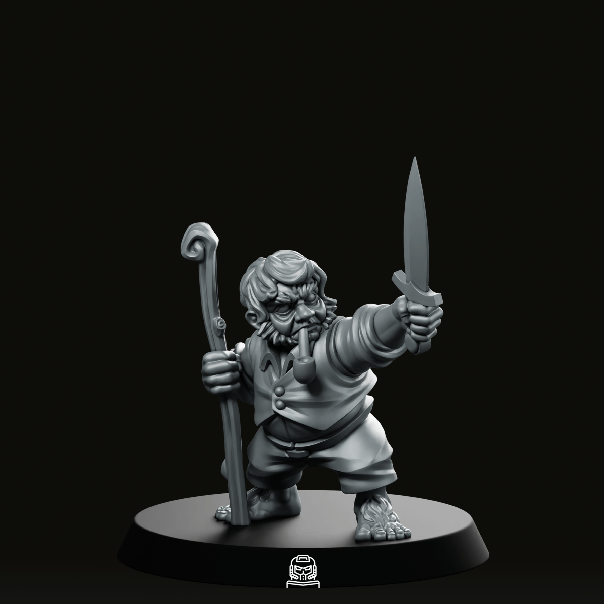We Print Miniatures Fantasy Halfling Patriarch Hobbit Miniature