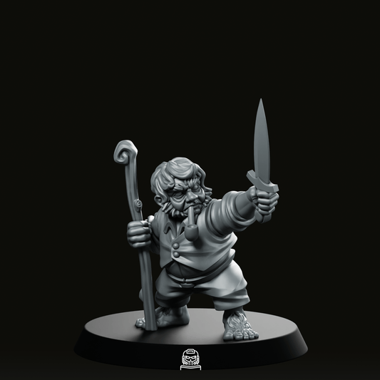 We Print Miniatures Fantasy Halfling Patriarch Hobbit Miniature