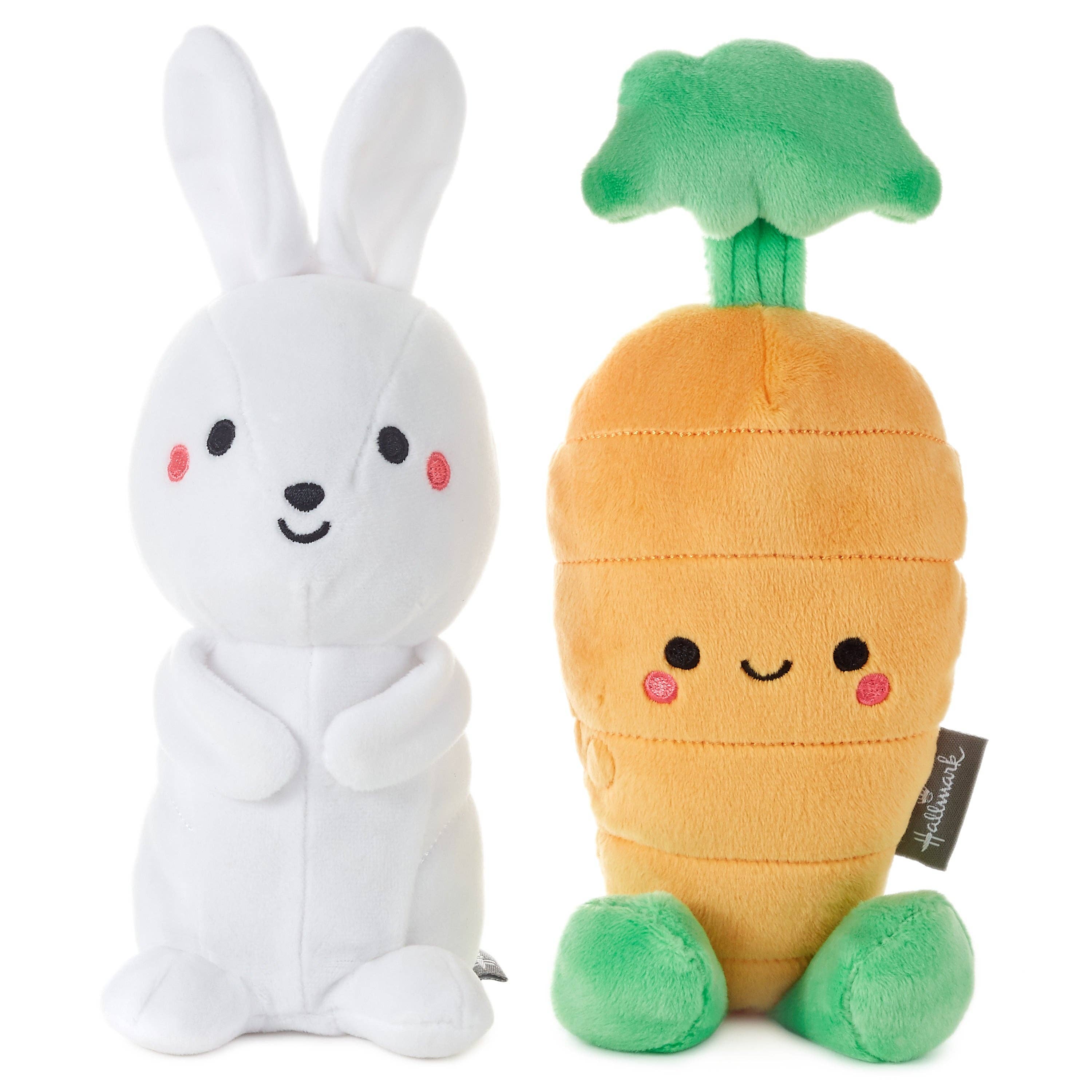 Hallmark Plushie Better Together Bunny & Carrot Magnetic Soft Toy Pair