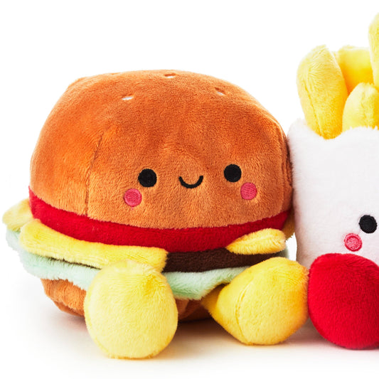 Hallmark Plushie Better Together Burger & Fries Magnetic Soft Toy Pair