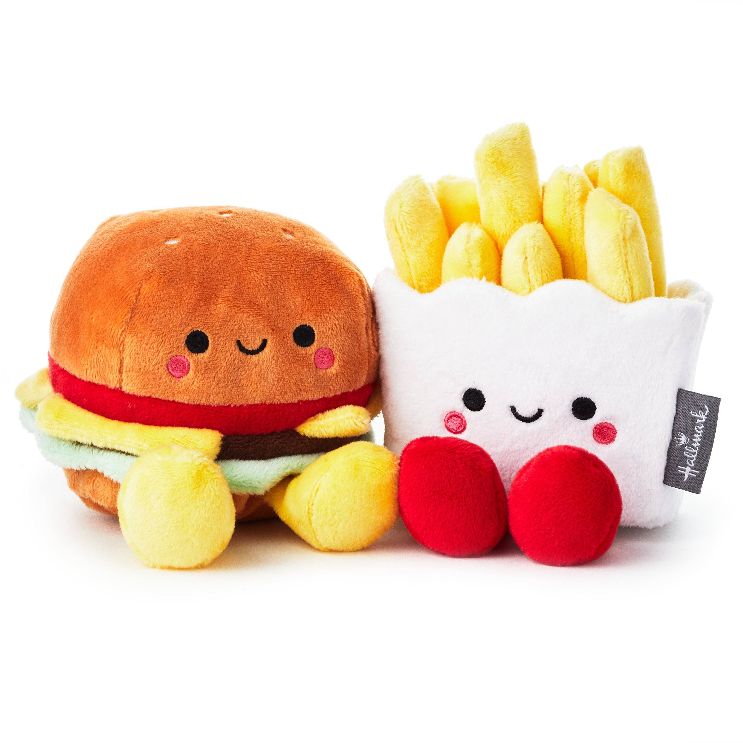 Hallmark Plushie Better Together Burger & Fries Magnetic Soft Toy Pair