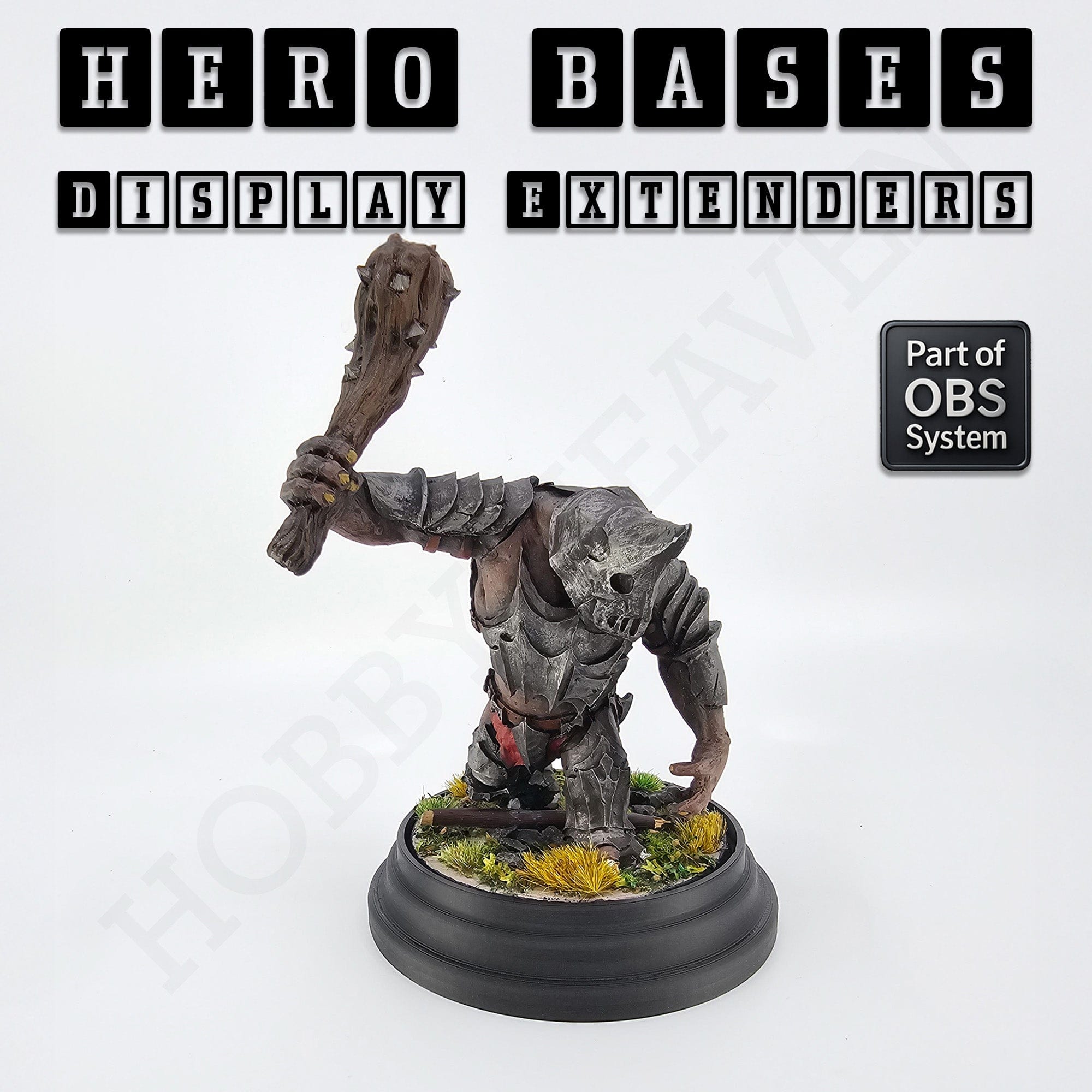 Plastic Bases Hero Bases Display Extenders | Squares and Rectangles | Convert Gaming Bases to Display Bases & Plinths