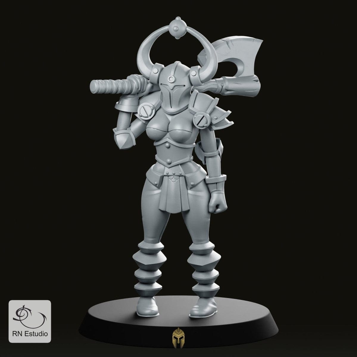 We Print Miniatures Fantasy HeroQuest Female Chaos 3 Helmet Miniature