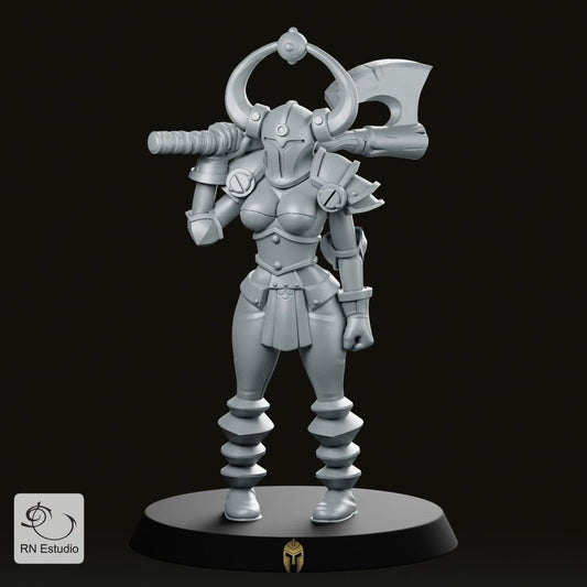 We Print Miniatures Fantasy HeroQuest Female Chaos 3 Helmet Miniature