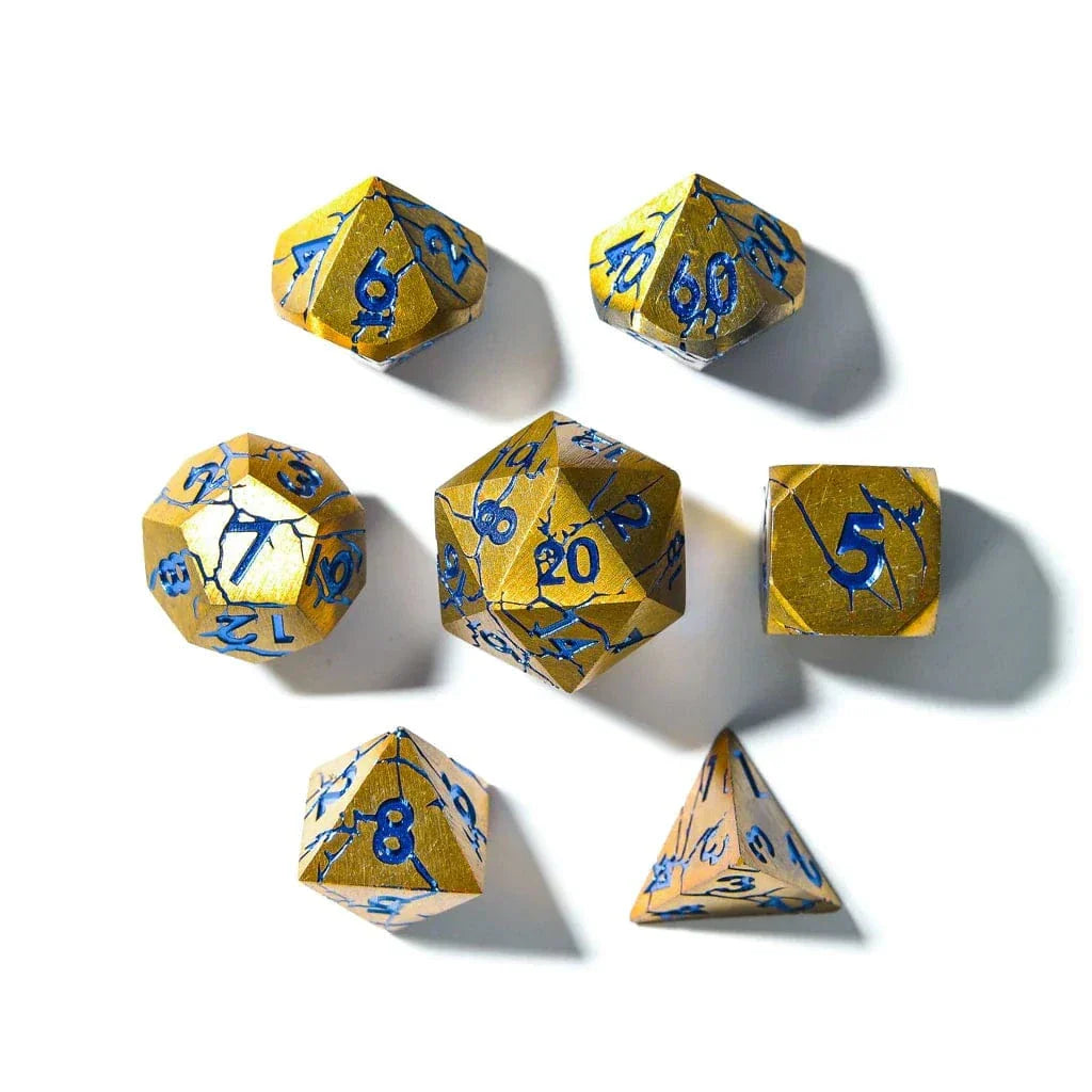 Tabletop Dominion DICE Hextech | Solid Metal | 7 Piece Set
