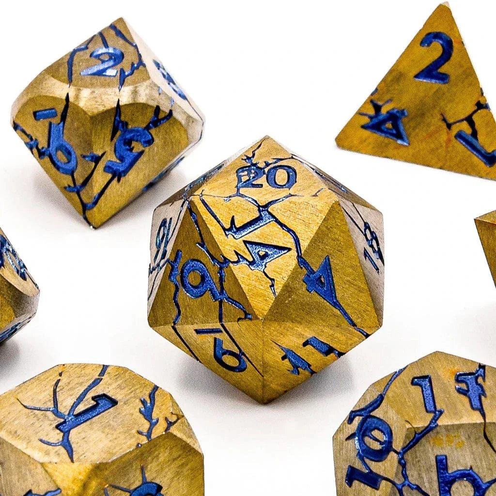 Tabletop Dominion DICE Hextech | Solid Metal | 7 Piece Set