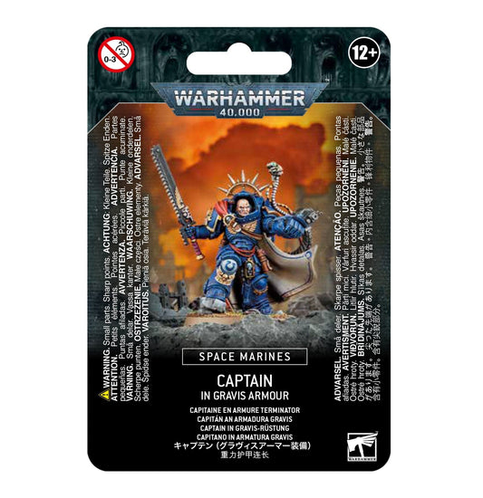 Space Marine SPACE MARINES CAPTAIN IN GRAVIS ARMOUR 5011921163083