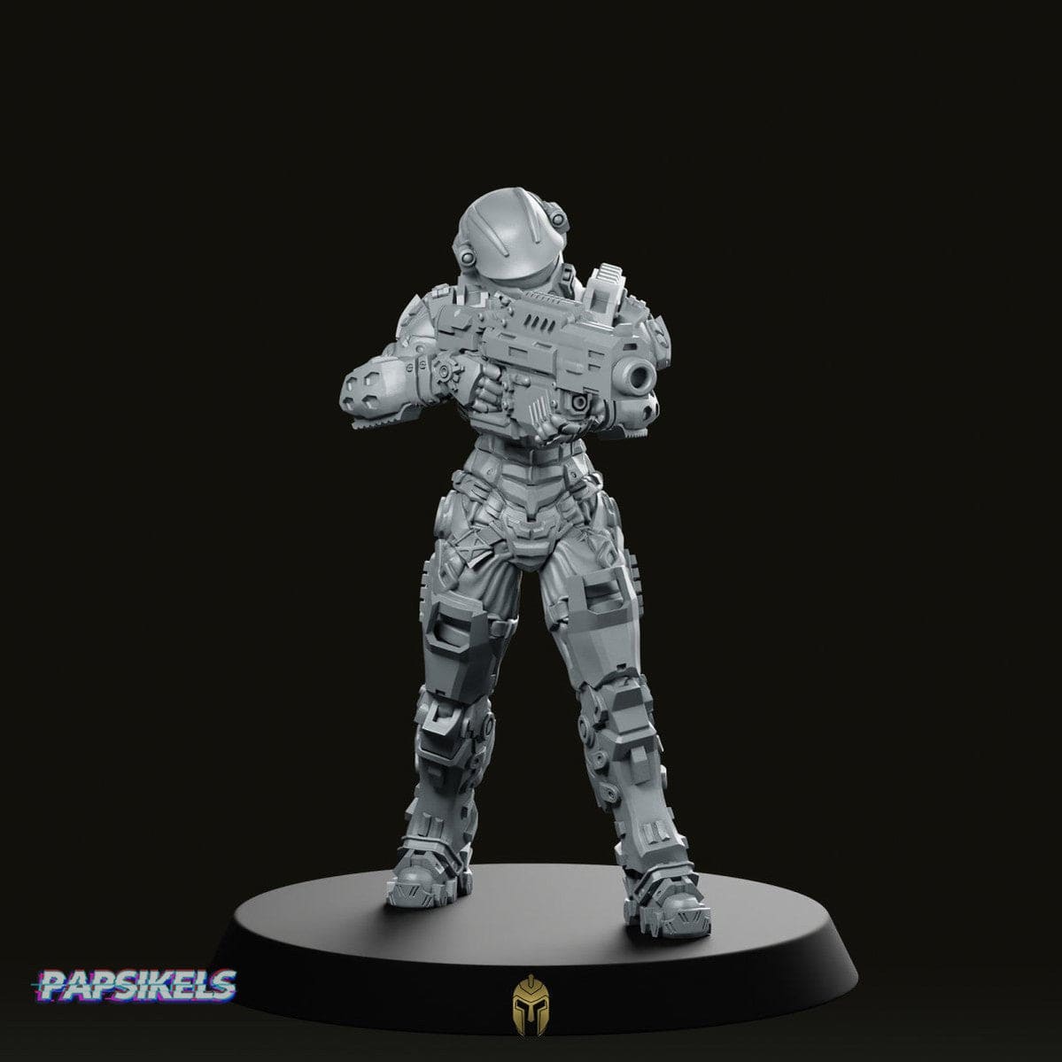 We Print Miniatures Science Fiction Human Space Military Heavy Infantry B Miniature