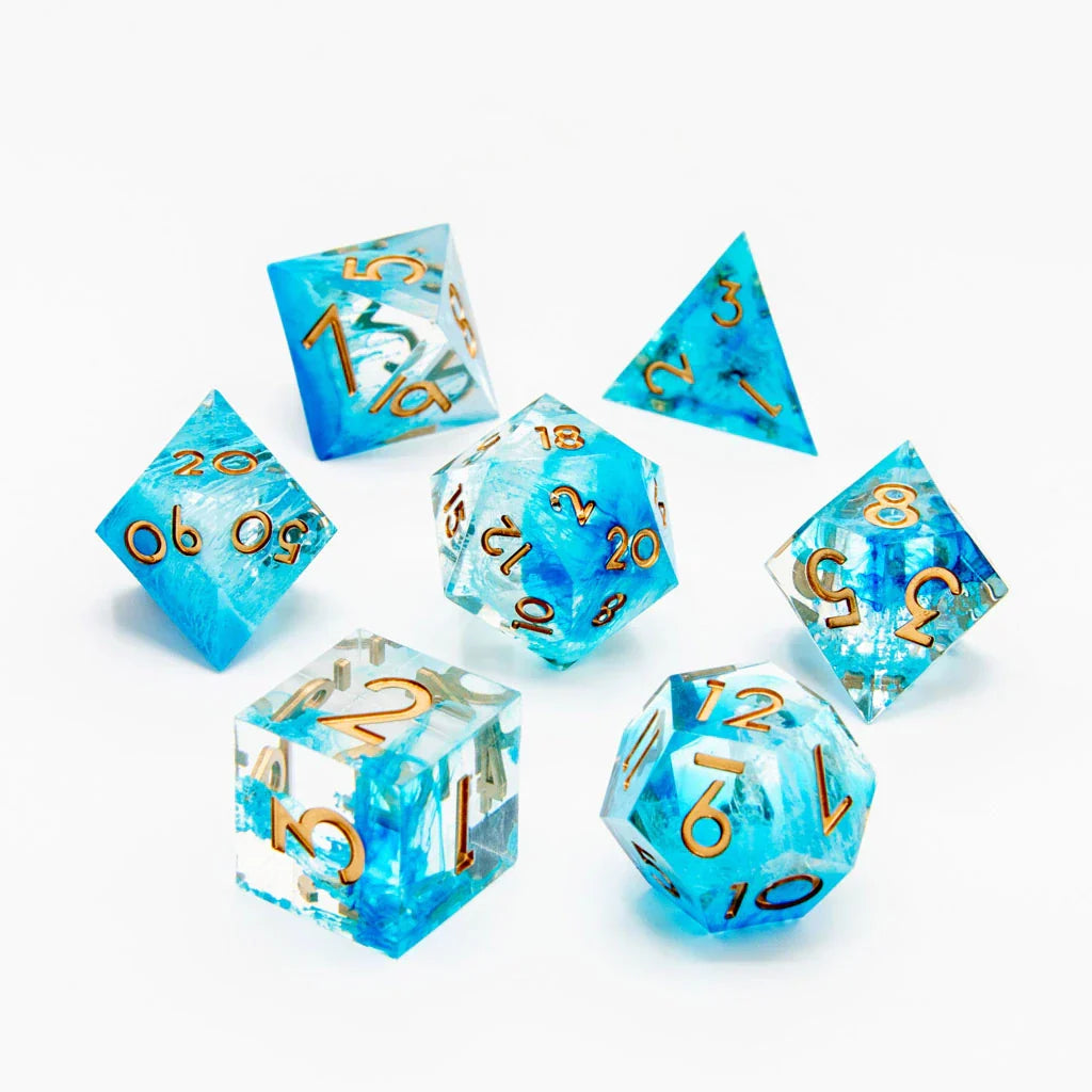 Icebound Fury | Sharp Edge Dice | 7 Piece Set - DICE