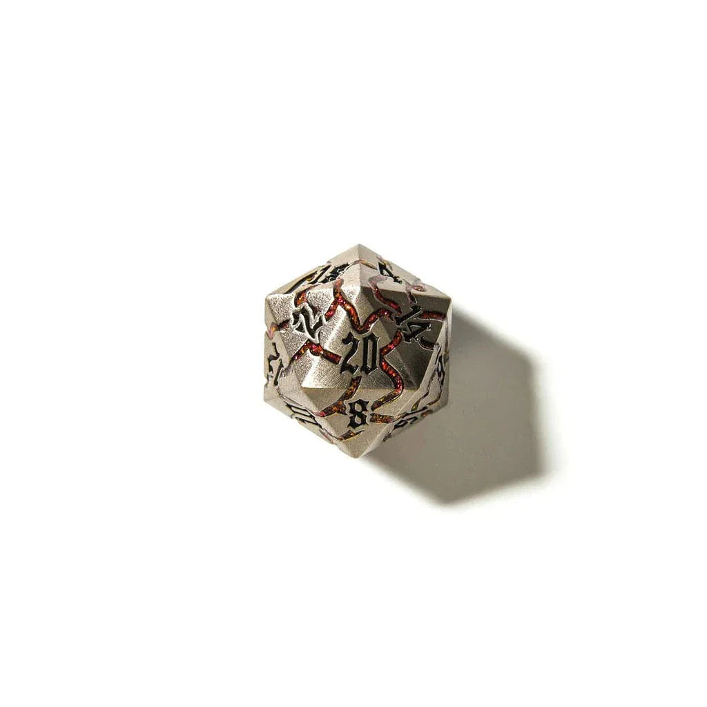 Tabletop Dominion DICE Infernal Steel | Solid Metal | 7 Piece Set