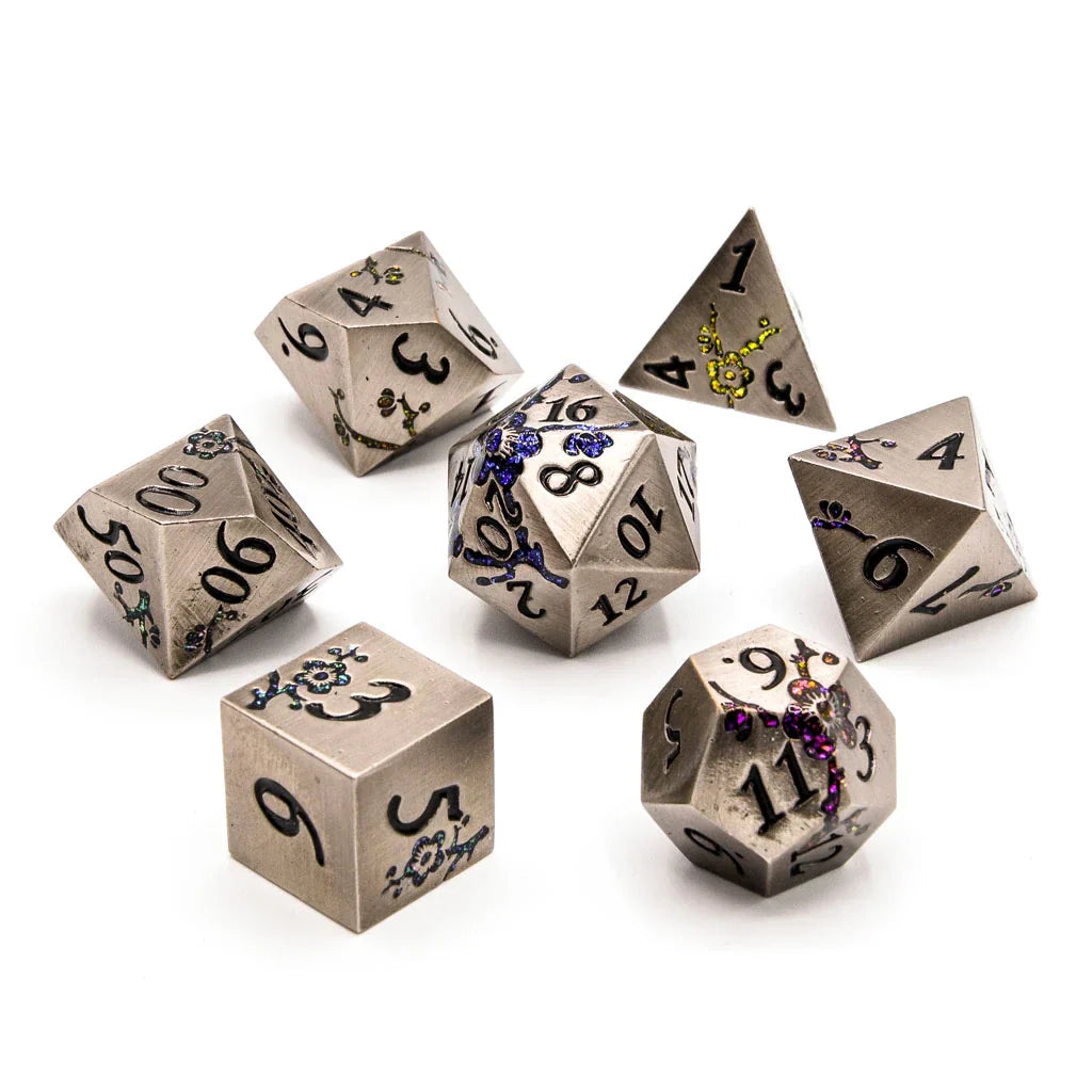 Iron Blossom | Solid Metal | 7 Piece Set - DICE