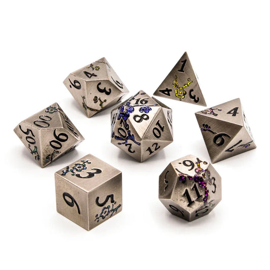 Iron Blossom | Solid Metal | 7 Piece Set - DICE