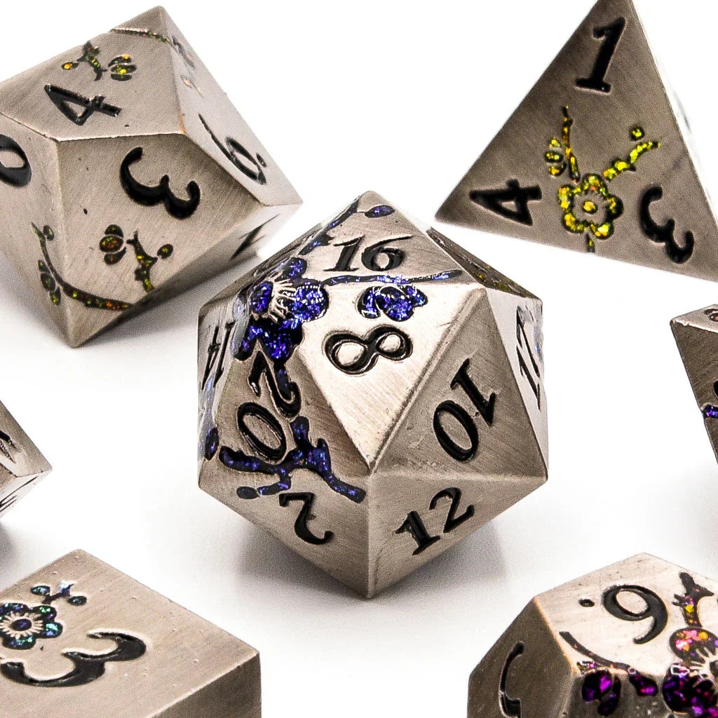 Iron Blossom | Solid Metal | 7 Piece Set - DICE