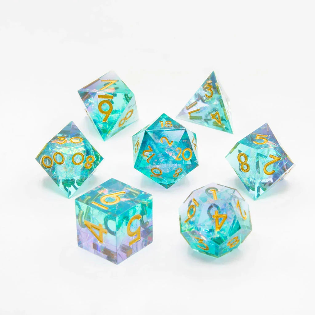 Jelly Twinkle | Sharp Edge Dice | 7 Piece Set - DICE