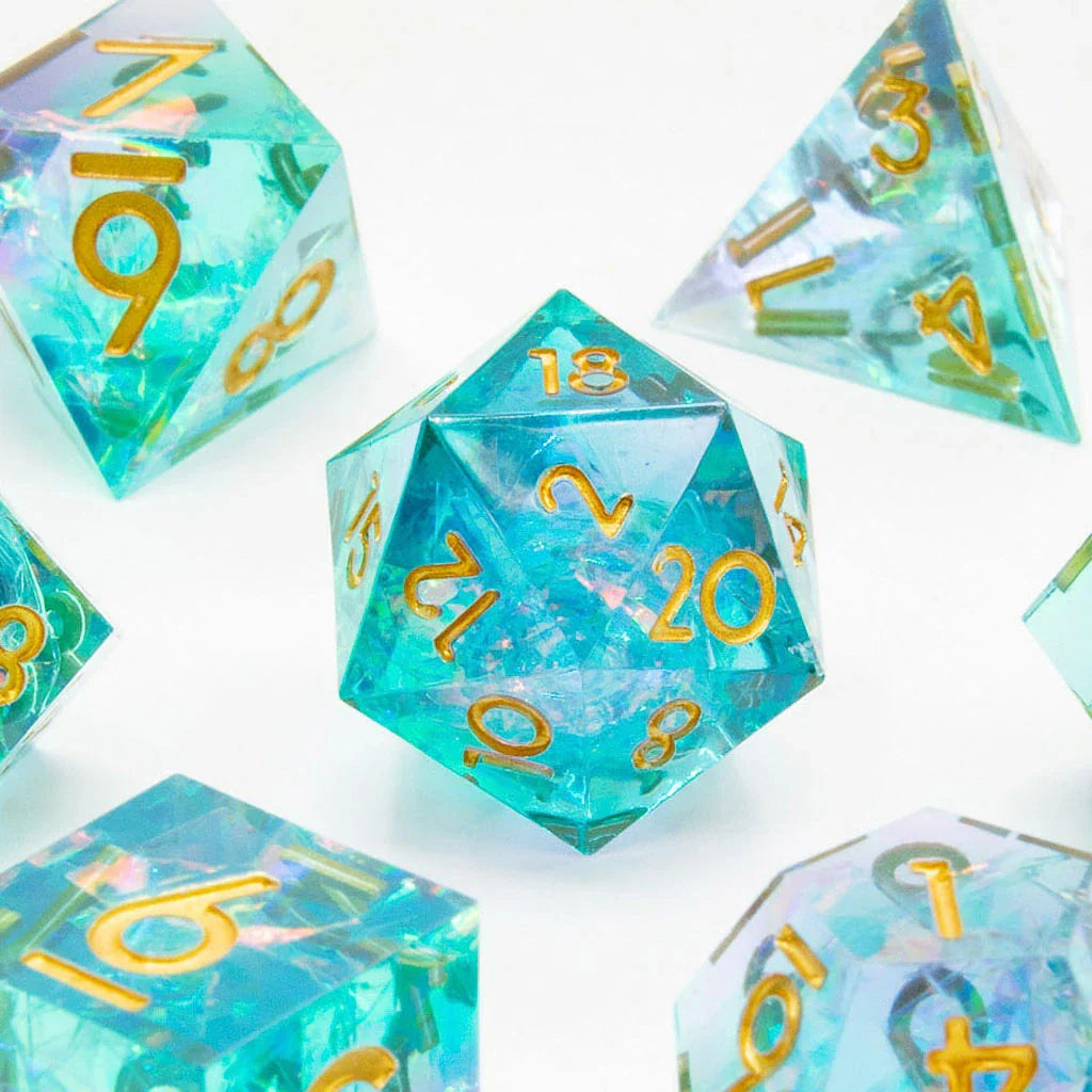 Jelly Twinkle | Sharp Edge Dice | 7 Piece Set - DICE