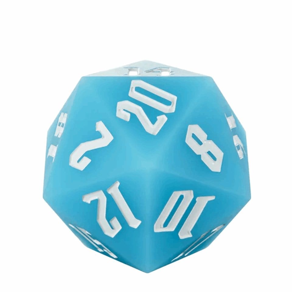 Tabletop Dominion DICE Jester's Bounce | 55mm Luminous D20 Silicone | Blue