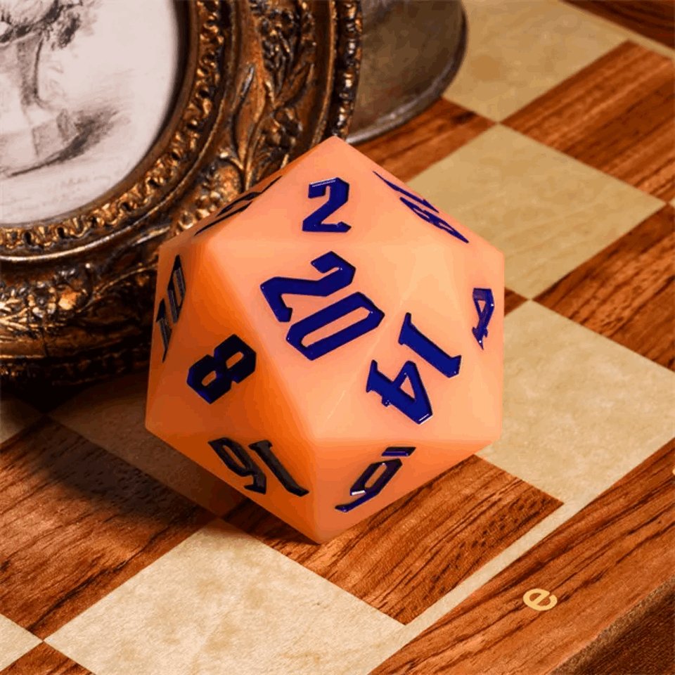 Jester’s Bounce | 55mm Luminous D20 Silicone | Orange - DICE