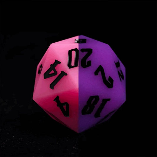 Tabletop Dominion DICE Jester's Bounce | 55mm Luminous D20 Silicone | Pink