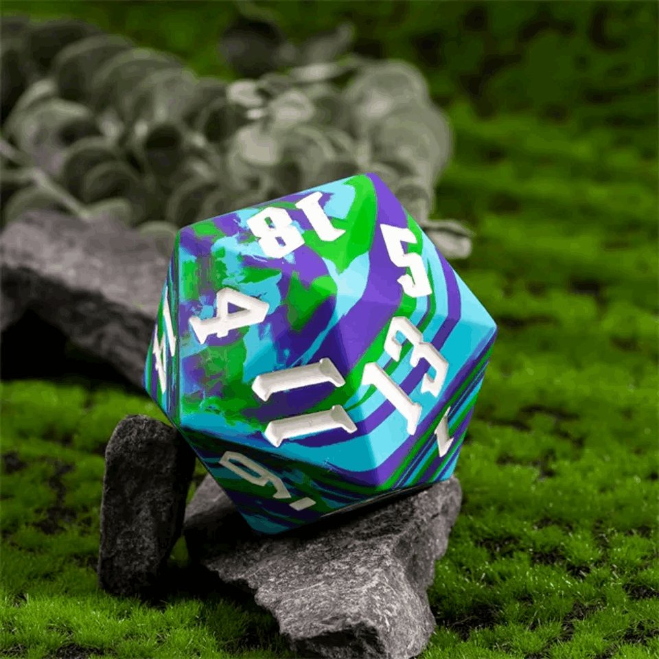 Jester’s Bounce | D20 Silicone | Blue Green - DICE