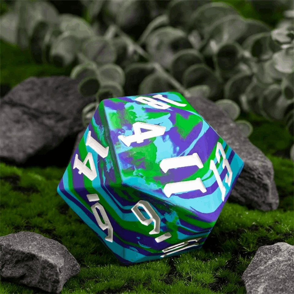 Jester’s Bounce | D20 Silicone | Blue Green - DICE