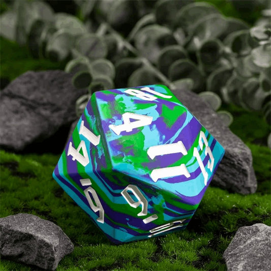 Jester’s Bounce | D20 Silicone | Blue Green - DICE