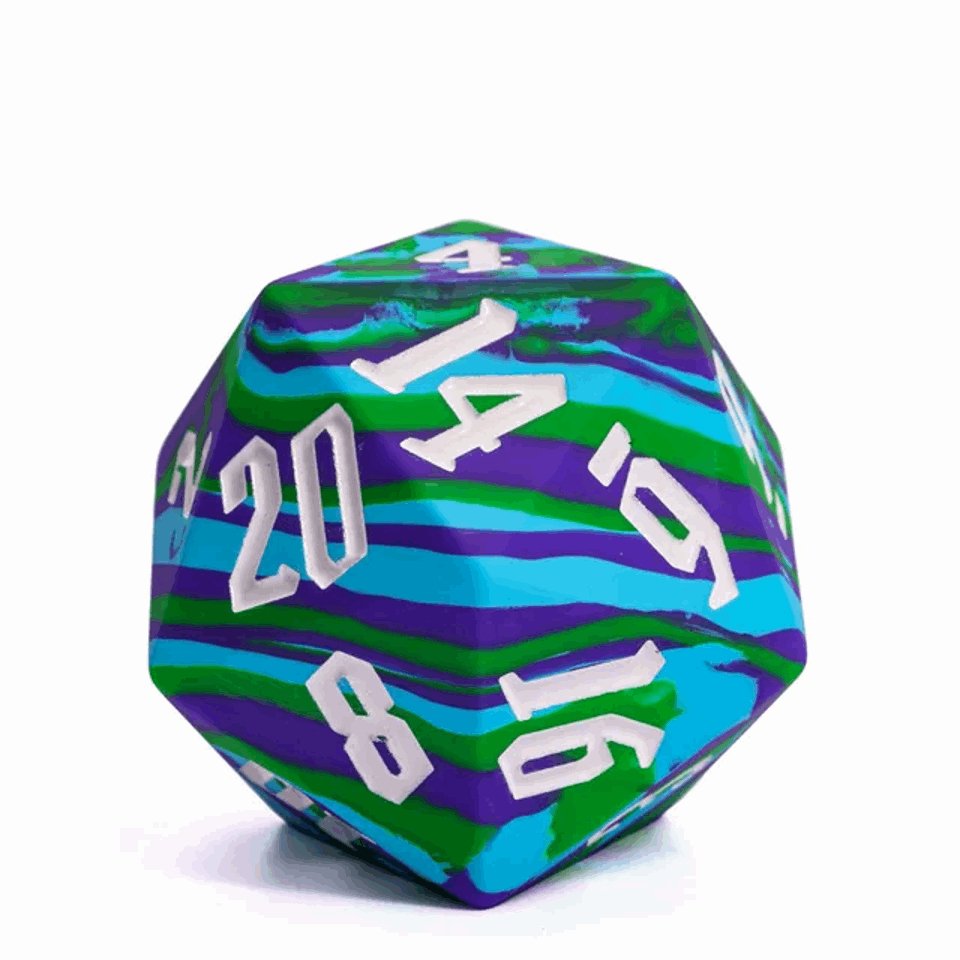 Jester’s Bounce | D20 Silicone | Blue Green - DICE