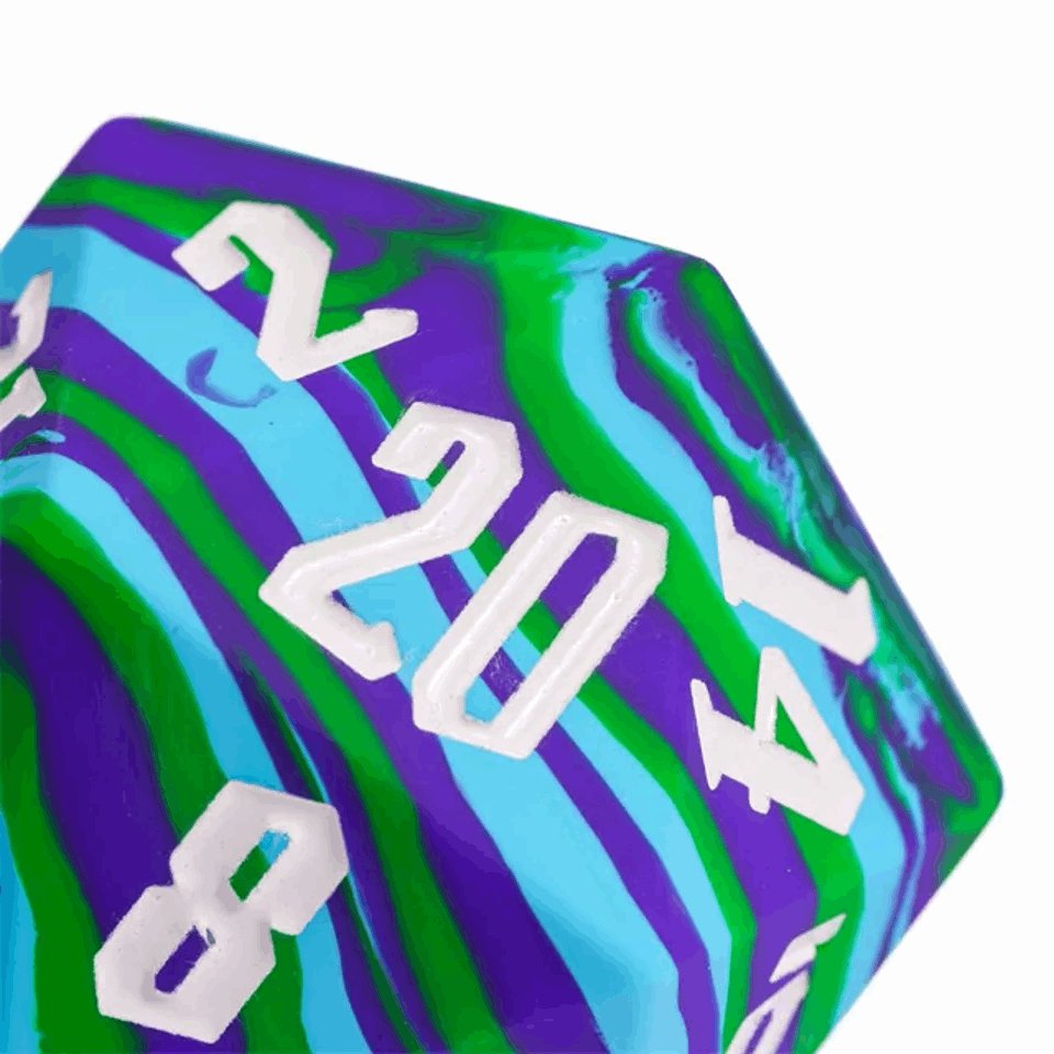 Jester’s Bounce | D20 Silicone | Blue Green - DICE