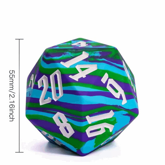 Jester’s Bounce | D20 Silicone | Blue Green - DICE