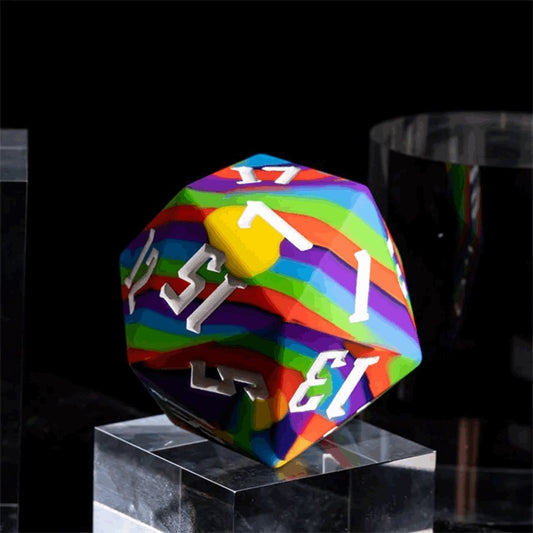 Jester’s Bounce | D20 Silicone | Rainbow - DICE