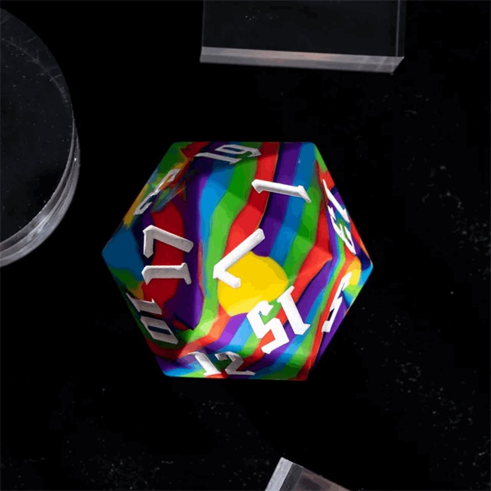 Jester’s Bounce | D20 Silicone | Rainbow - DICE