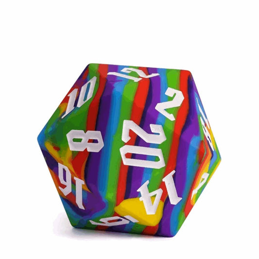 Jester’s Bounce | D20 Silicone | Rainbow - DICE