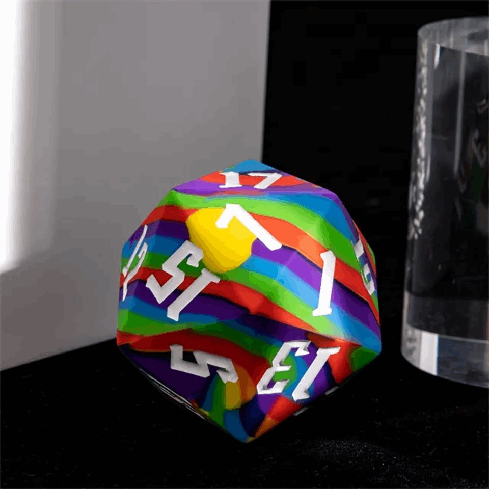 Jester’s Bounce | D20 Silicone | Rainbow - DICE