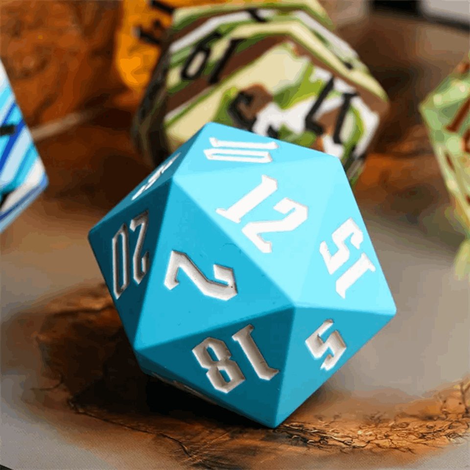 Jester’s Bounce | D20 Silicone | Sky Blue - DICE