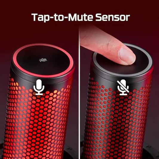 Jolof Store Computer Microphones HyperX Quadcast 2 USB Microphone for Gaming, Streaming and Podcasting | On-Board Controls | LED Lighting | Quick Release Shock Mount | Built-in Arm/Stand Mount | PC, Mac, PS5, PS4 | USB-C | Black