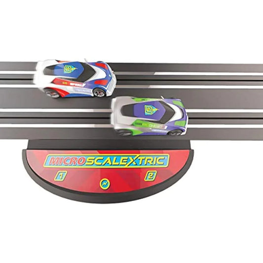 Jolof Store Race Tracks Micro Scalextric Mains Powered Track Piece - Micro Scalextric Accessories, Silver