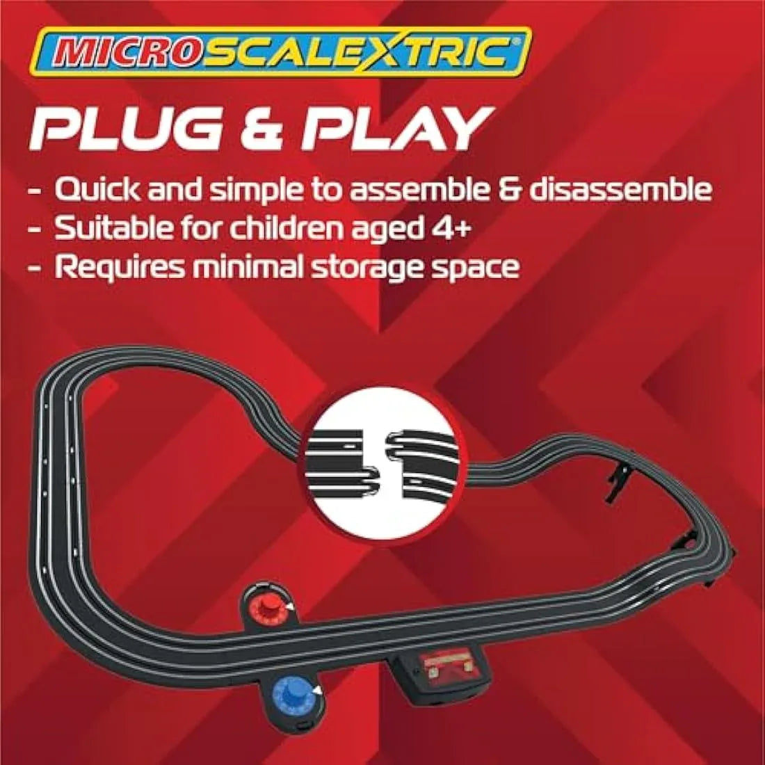 Jolof Store Race Tracks Scalextric Micro Car Race Track Sets for Kids Age 4+ - Batman vs Joker Themed Construction Set, Battery Powered Racing, Slot Cars Kids' Play Vehicles - Mini Toy Tracks for Boys