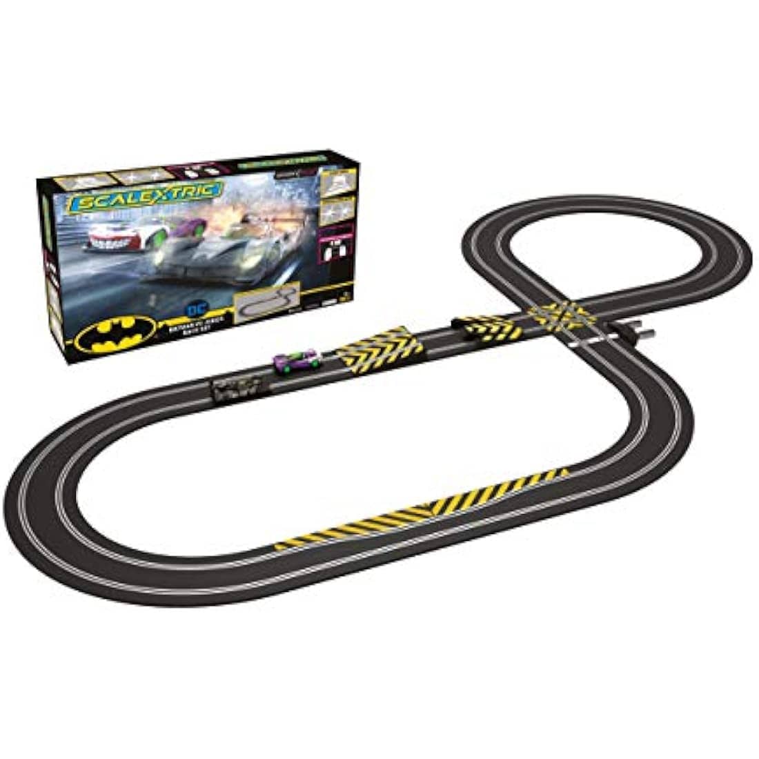 Jolof Store Slot Cars Scalextric Spark Plug - Batman vs Joker Slot Car Racing Set