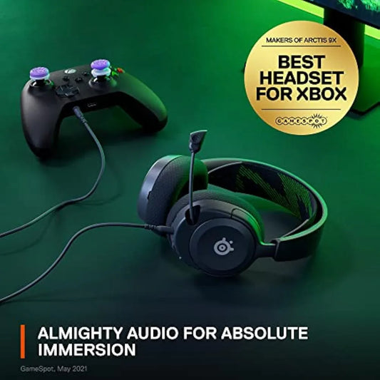 Jolof Store SteelSeries Arctis Nova 1X Xbox Series X/S Gaming Headset - Hi-Fi Drivers - 360° Spatial Audio - AirWeave Memory Foam Ear Cushions - Lightweight - Also compatible with PC, PS5, PS4 - Black
