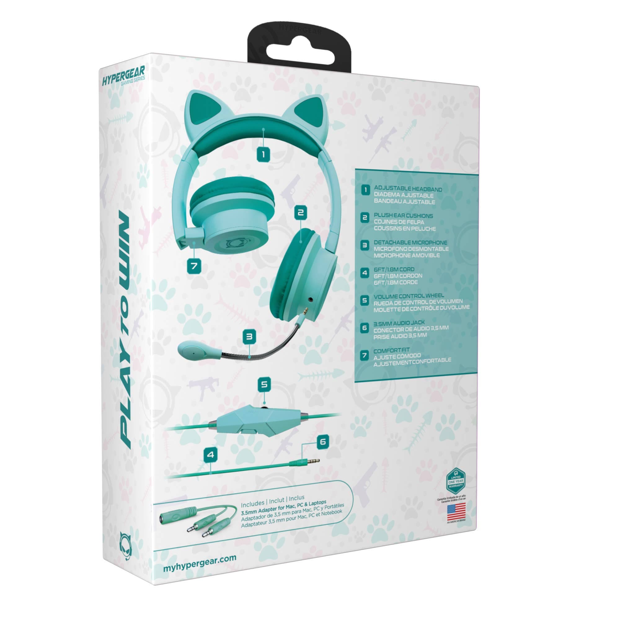 JupiterGear Home headset HyperGear Kombat Kitty Gaming Headset