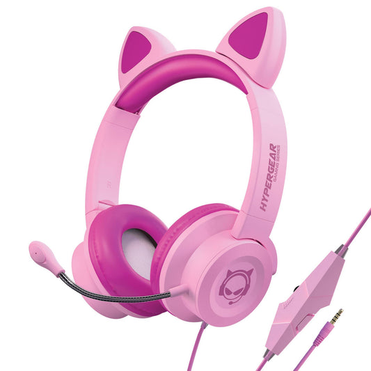 JupiterGear Home headset Pink HyperGear Kombat Kitty Gaming Headset