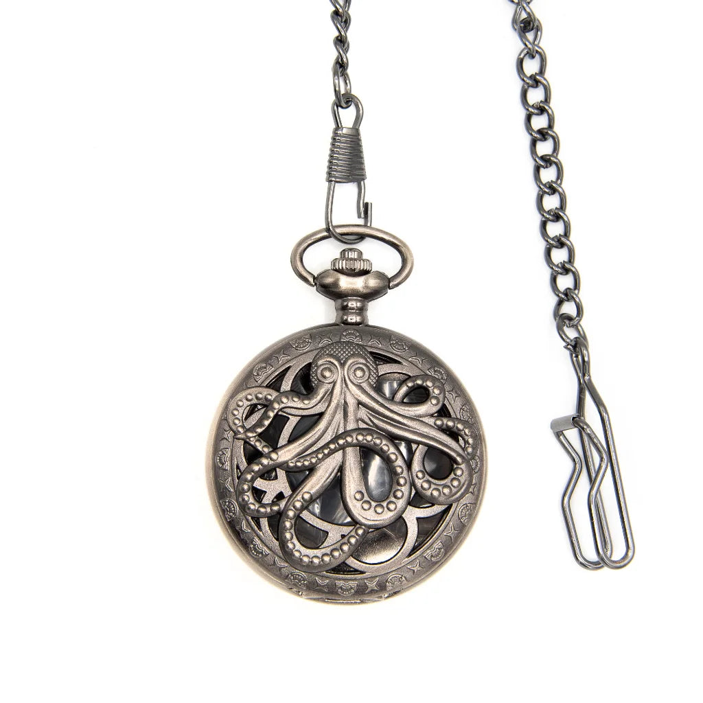 Kraken’s Keepsake | Pocket Watch Case | Ancient Silver - Pocket Watch