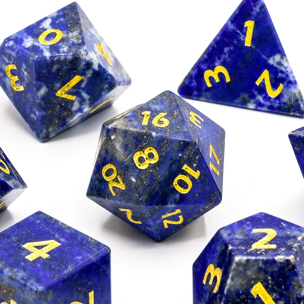 Lapis Lazuli | Natural Gemstone | 7 Piece Set - DICE