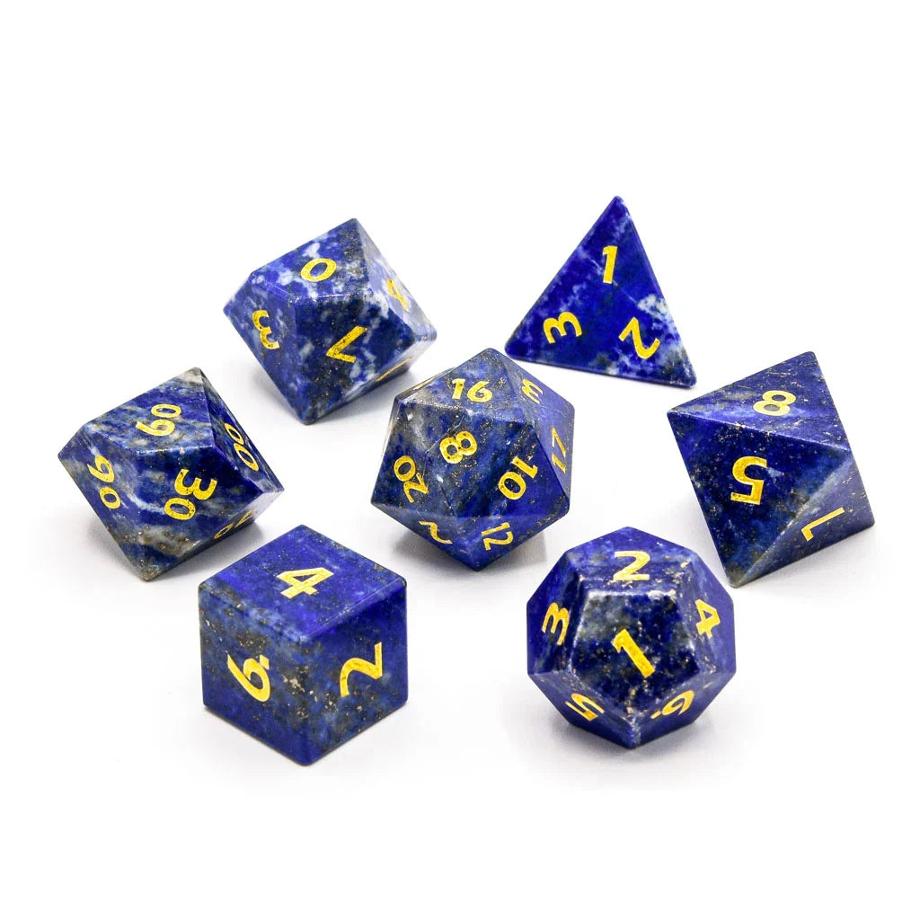 Lapis Lazuli | Natural Gemstone | 7 Piece Set - DICE