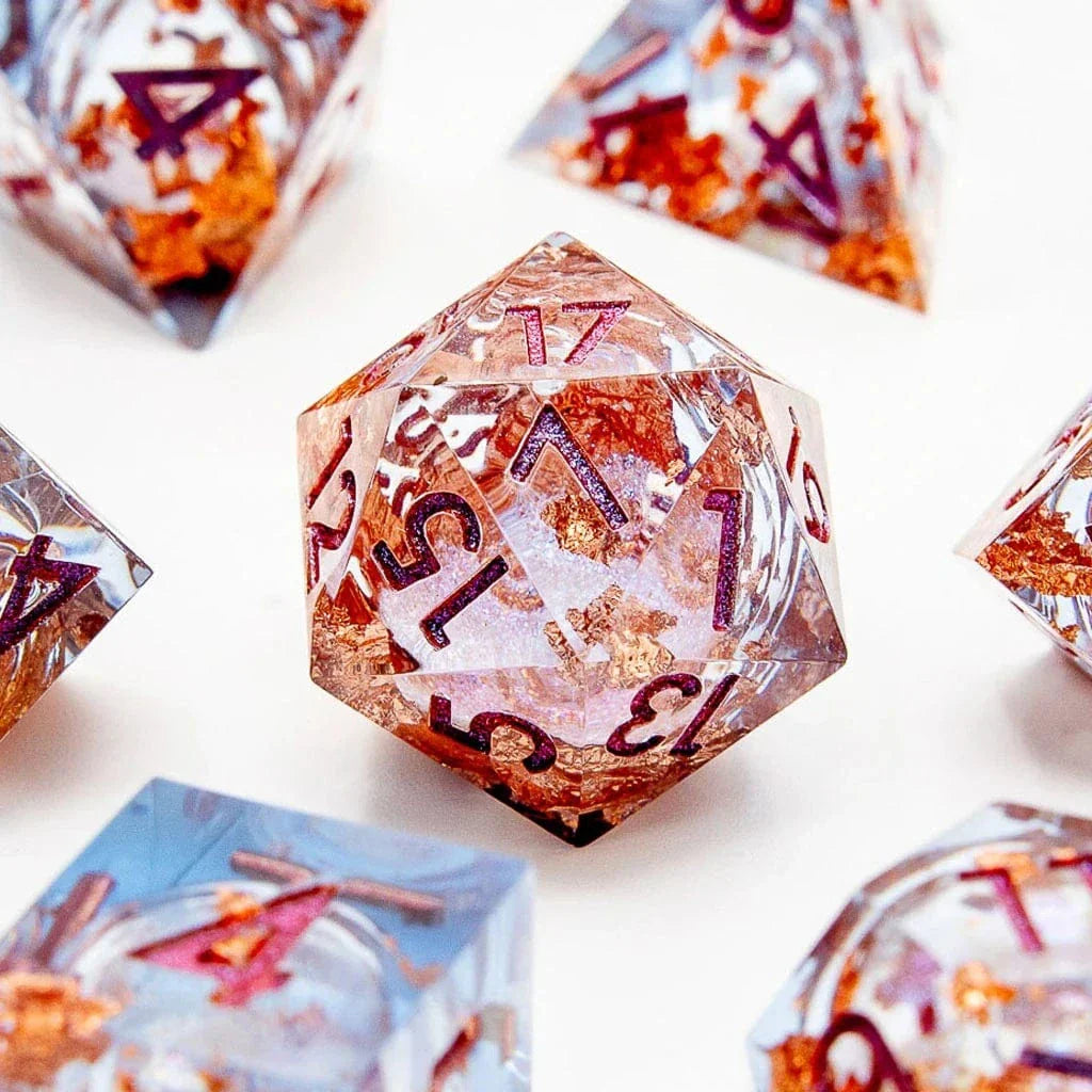 Tabletop Dominion DICE Lavender Seraph | Liquid Core | 7 Piece Set