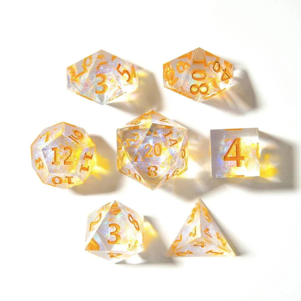 Tabletop Dominion DICE Lightbringer | Sharp Edge Dice | 7 Piece Set