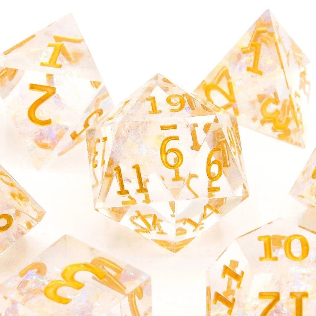 Tabletop Dominion DICE Lightbringer | Sharp Edge Dice | 7 Piece Set