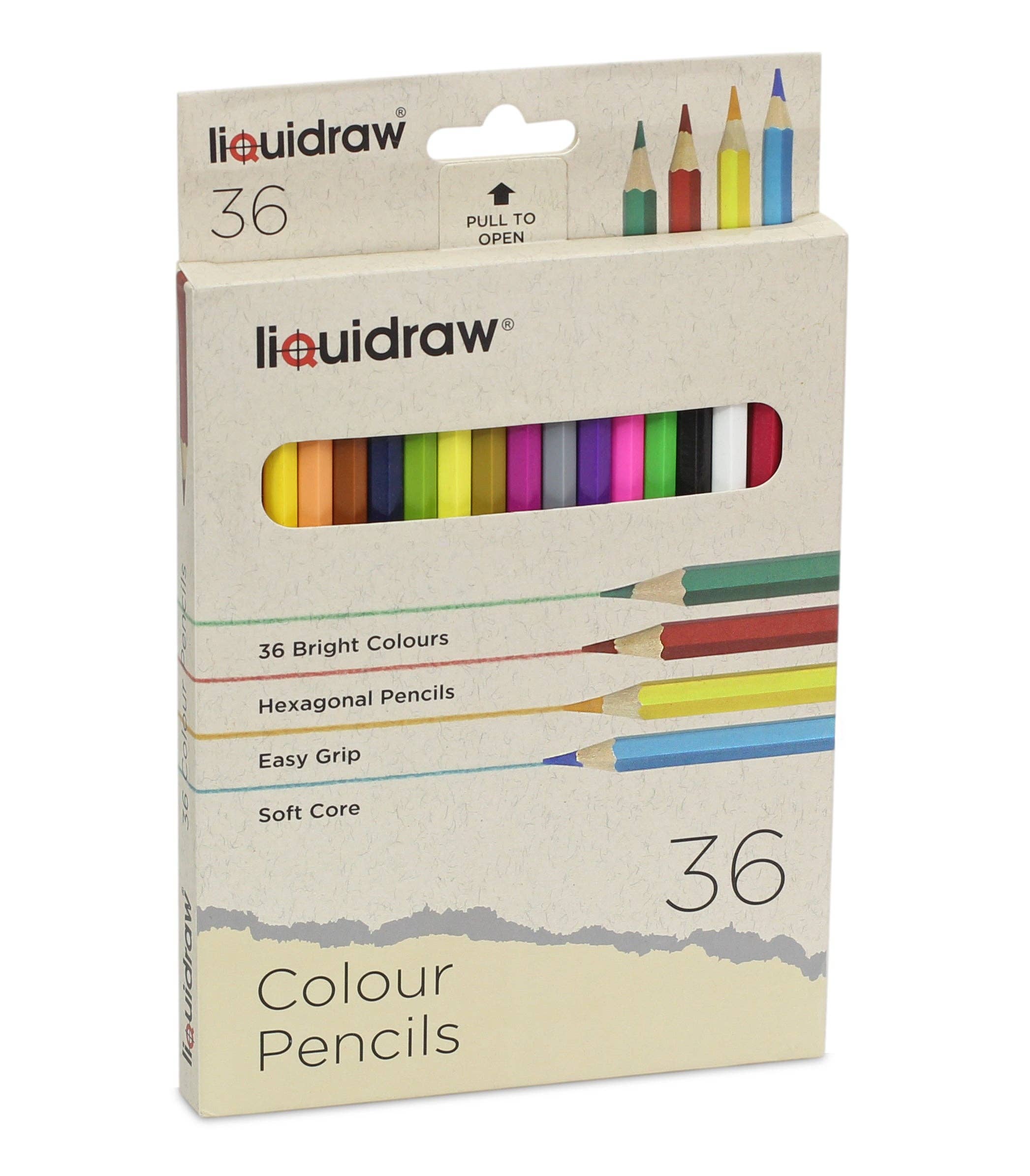 Liquidraw 36 Adult Colouring Pencils, Premium Art Coloured Drawing Pencils for Adults and Professionals.