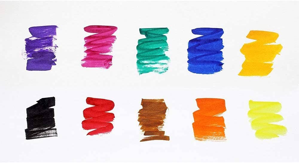 Liquidraw Coloured Drawing Ink Set India Ink Waterproof Set of 10 Assorted Colours 35ml