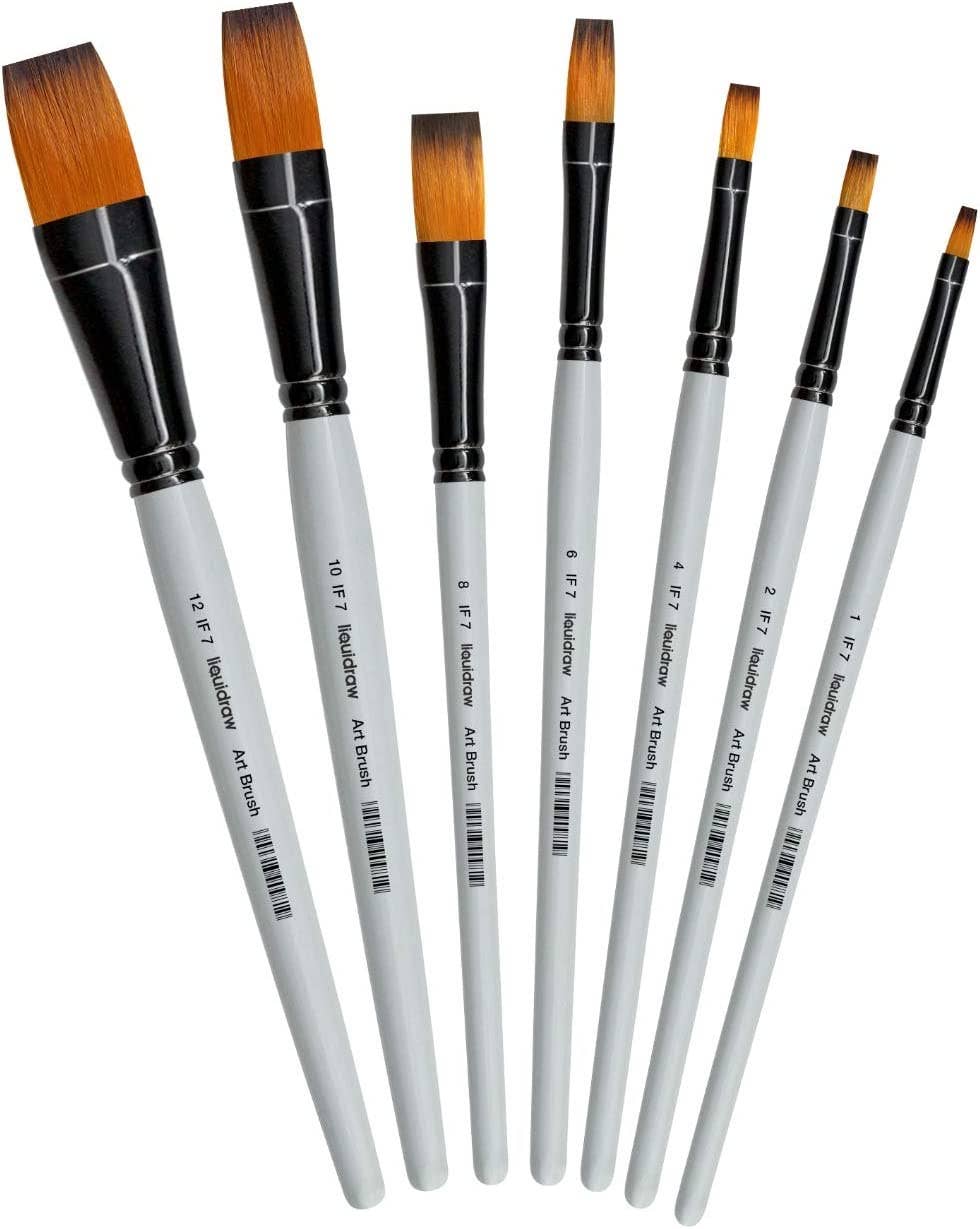 Liquidraw Paint Brushes Set Art Brushes For Acrylic Oil & Watercolour Painting Palette Professional Artist Quality